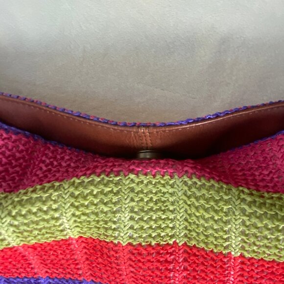 Coldwater Creek Colorful Woven Handbag EUC - Picture 8 of 10